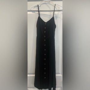 H&M black button down dress size 6